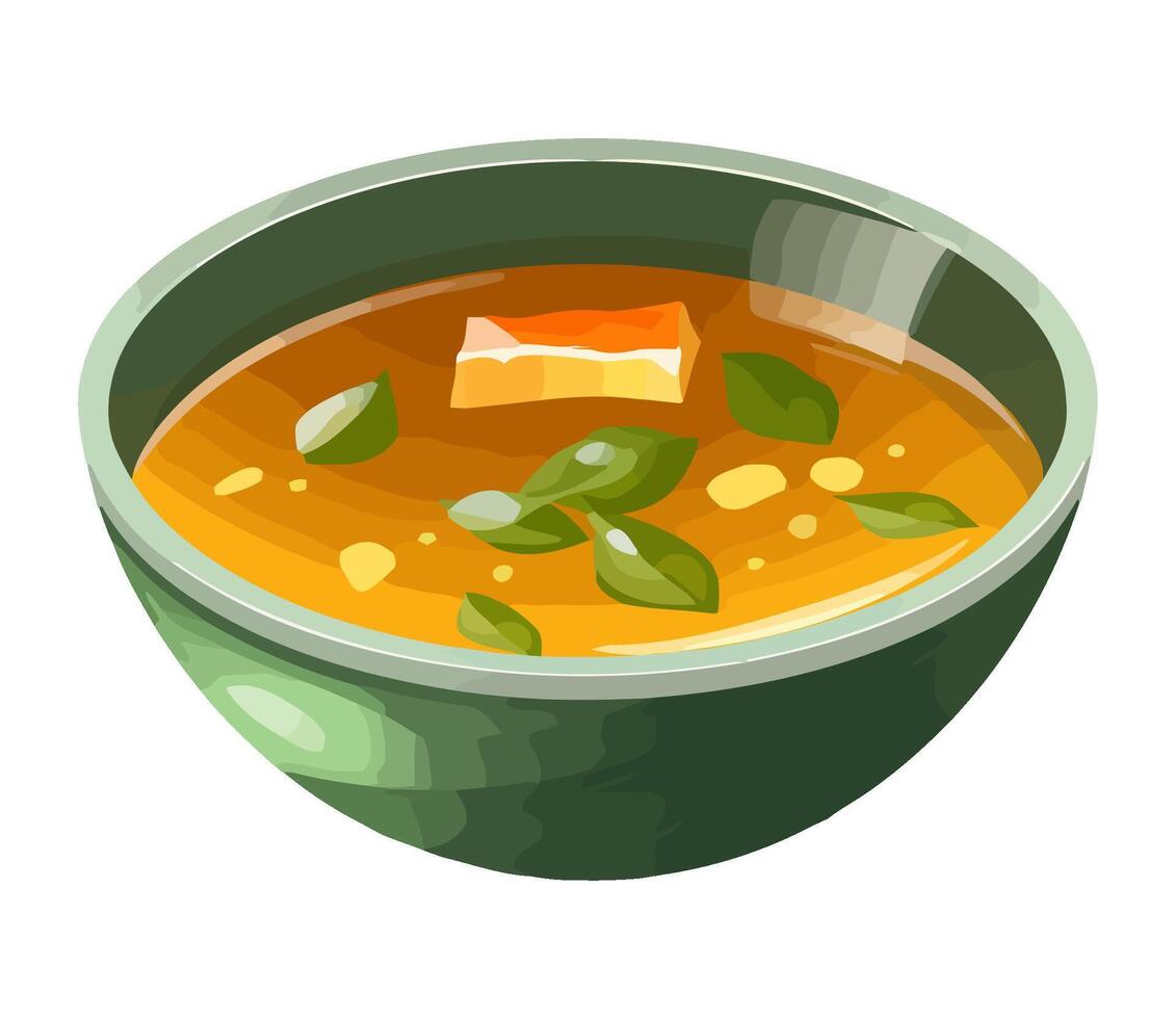 Fresh vegetable soup in a gourmet bowl icon isolated vector