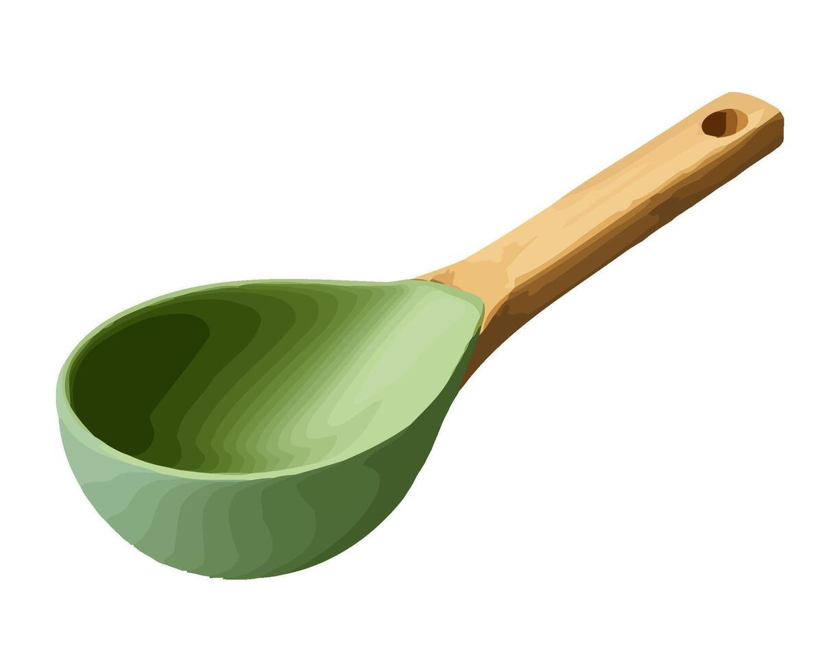 Wooden spoon, essential kitchen utensils icon isolated vector