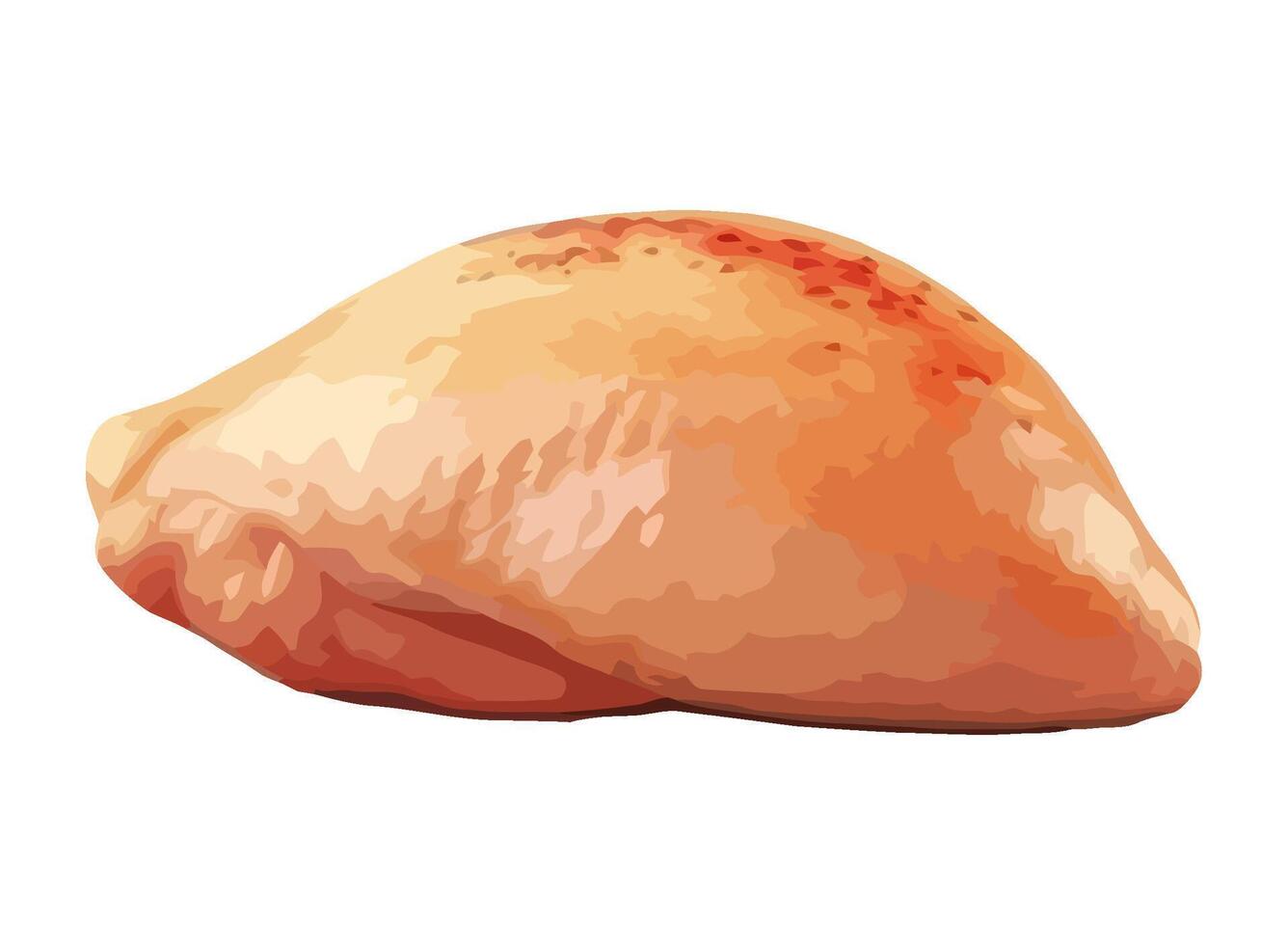 Fresh bread meal, illustration icon isolated vector