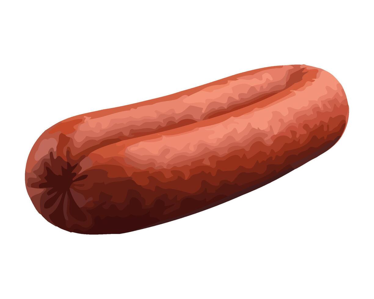 Grilled pork sausage for lunch icon isolated vector
