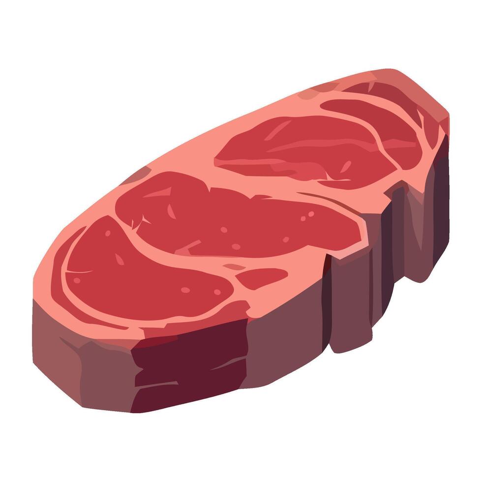 Freshly grilled pork chop, a gourmet meal icon isolated vector