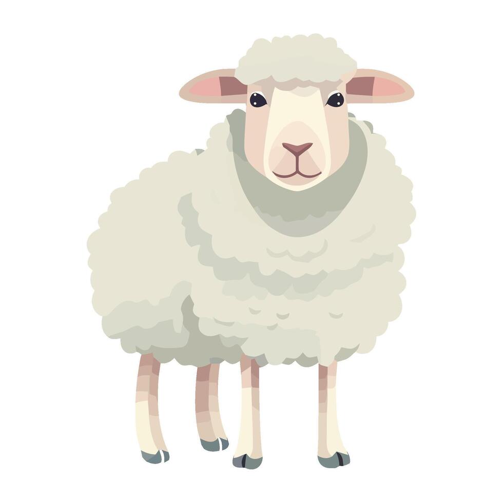 Cute lamb animal icon design isolated vector