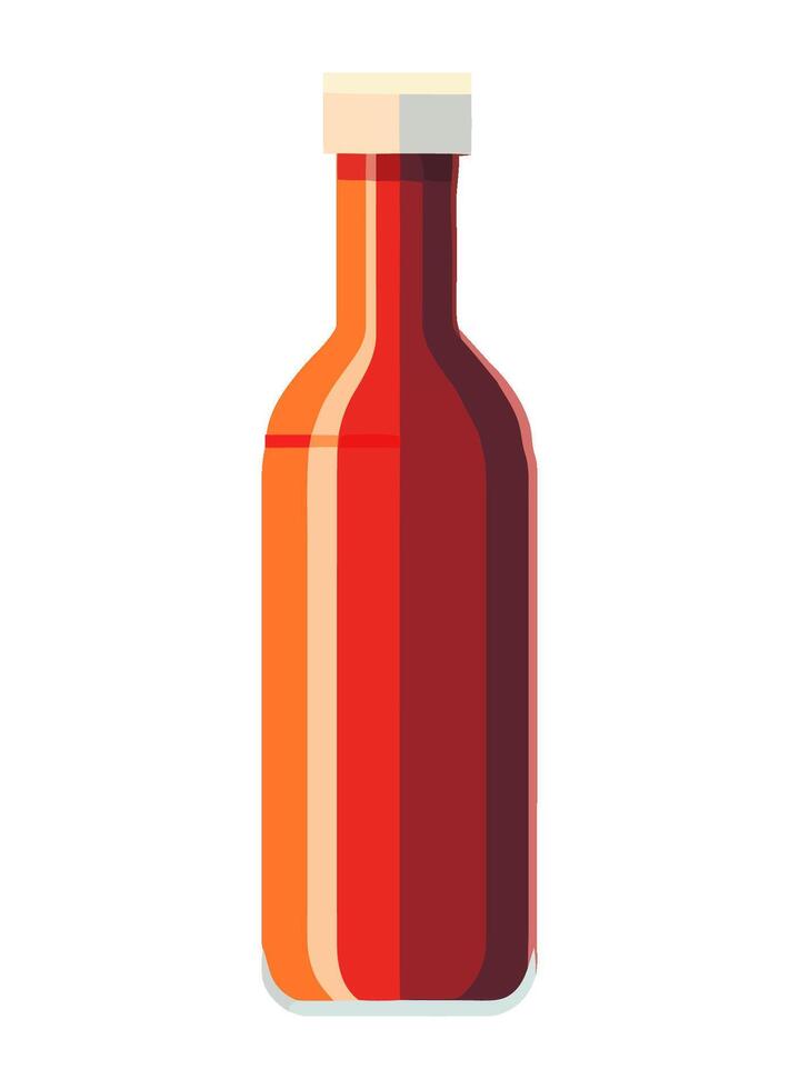 red sauce seasoning bottle icon icon isolated vector