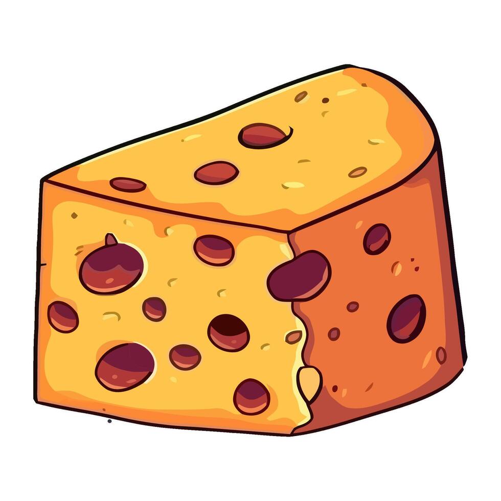 Fresh mozzarella slice on organic cheese icon isolated vector
