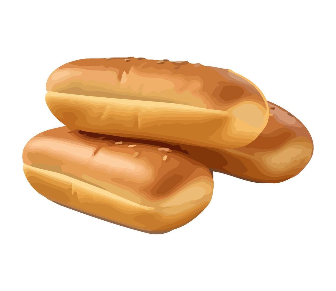 Freshly baked breads, a gourmet meal icon isolated vector