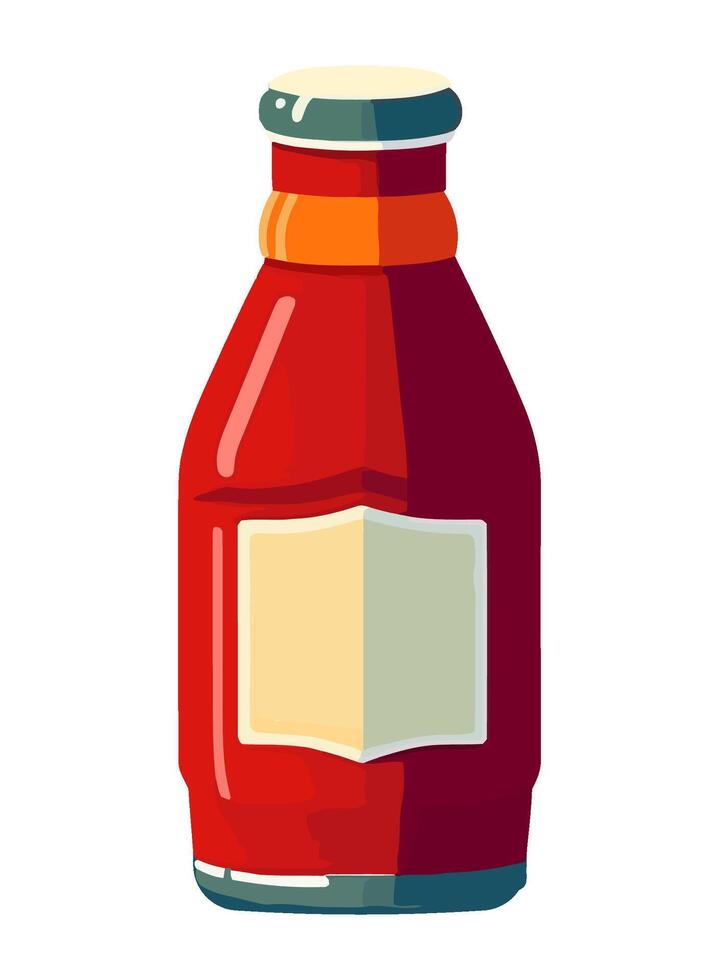 Organic Tomato sauce bottle icon isolated design vector