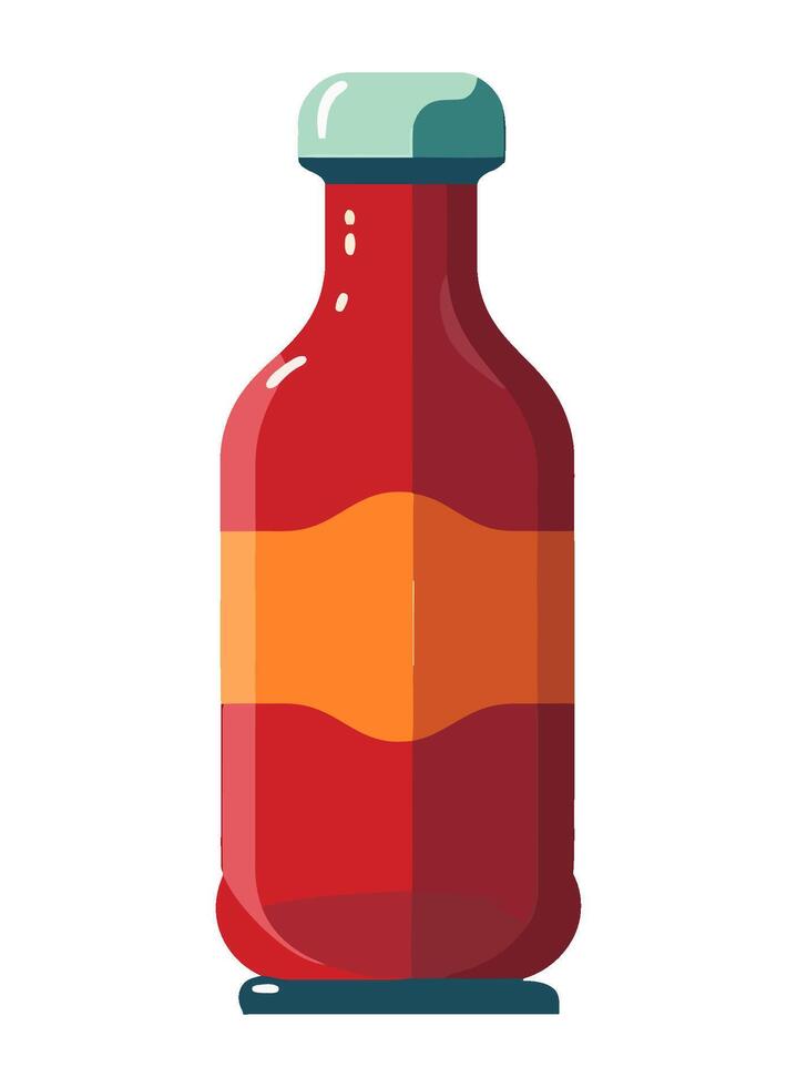 Fresh sauce bottle illustration, gourmet refreshment icon isolated vector