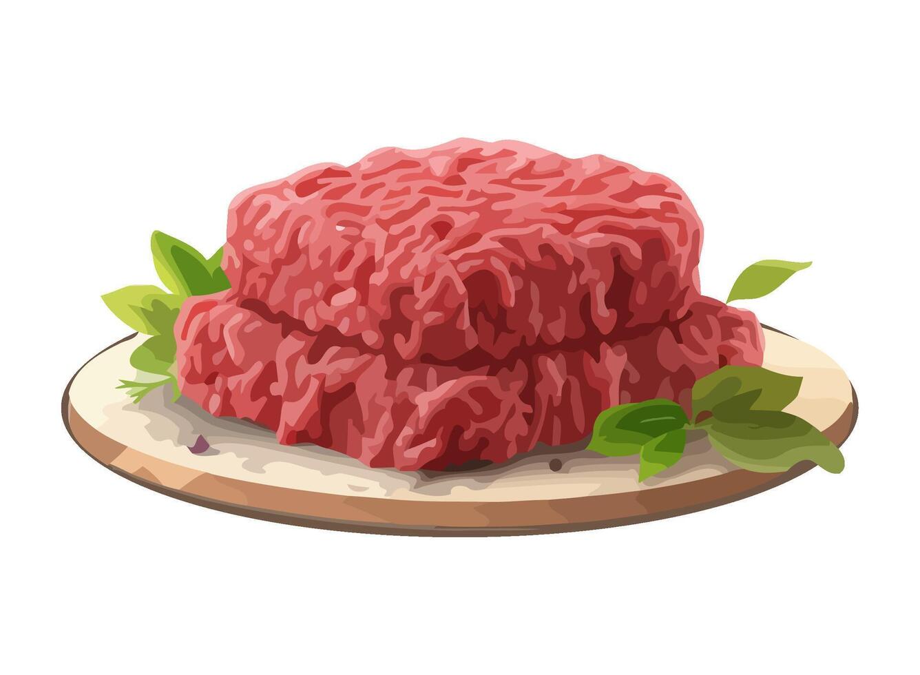 Freshly cooked gourmet meat on plate icon isolated vector