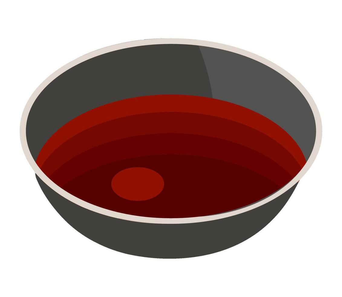 Gourmet meal in a bowl with sauce icon isolated vector