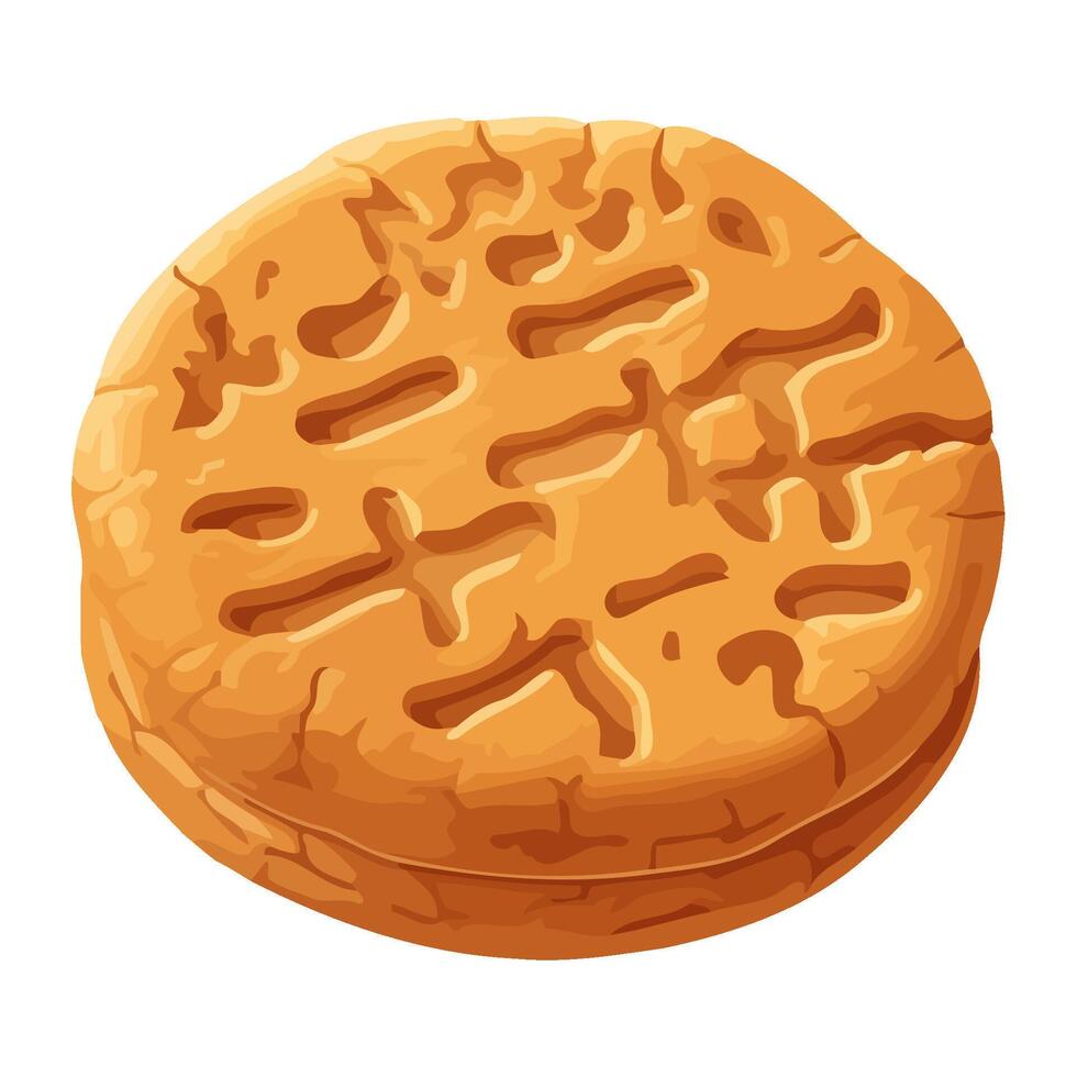 Homemade sweet cookie icon design isolated vector