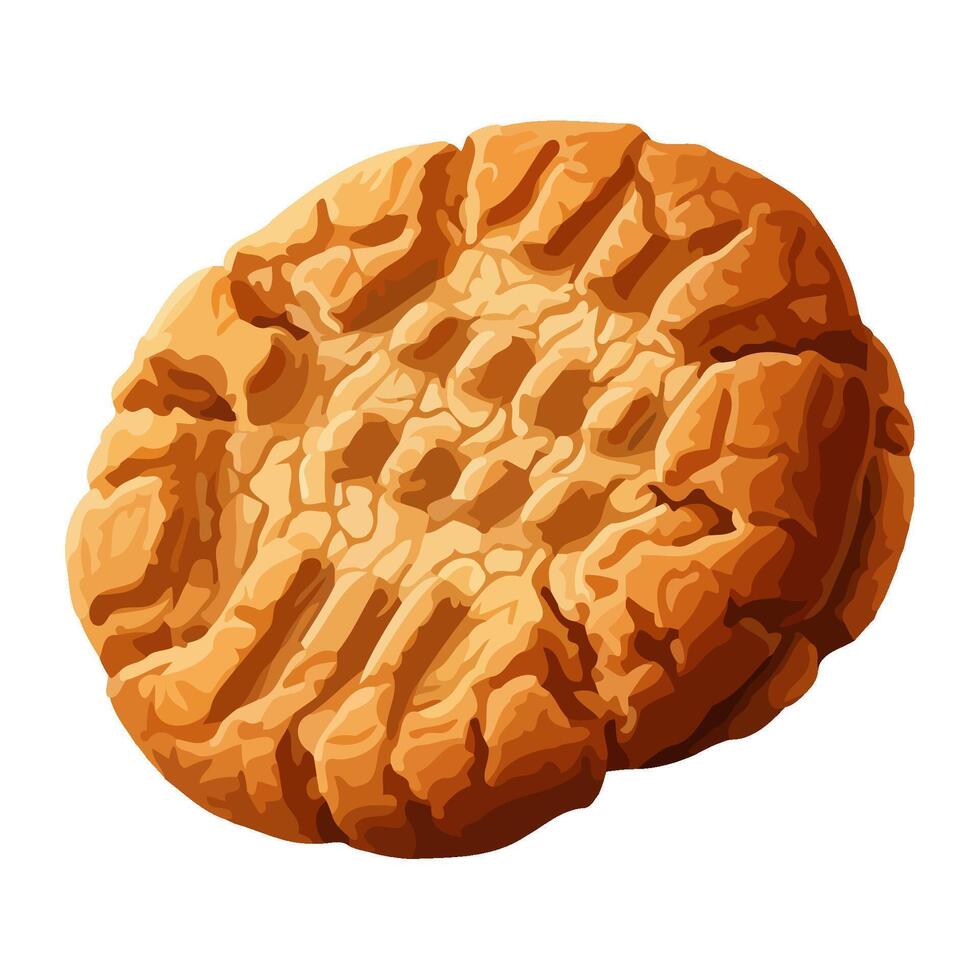 Fresh cookie snack, healthy eating isolated icon isolated vector