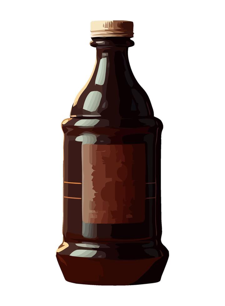 Alcohol bottle design with fresh whiskey liquid icon isolated vector