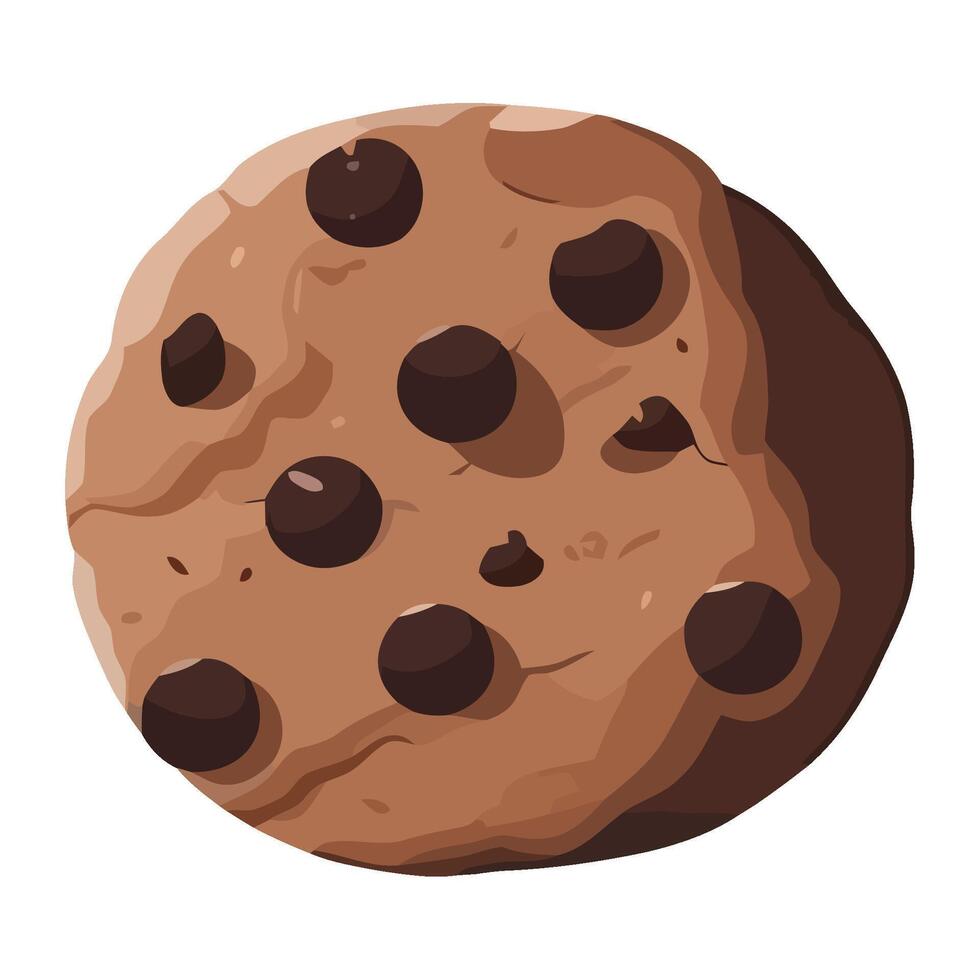 sweet cookie and chocolate sprinkles icon isolated vector