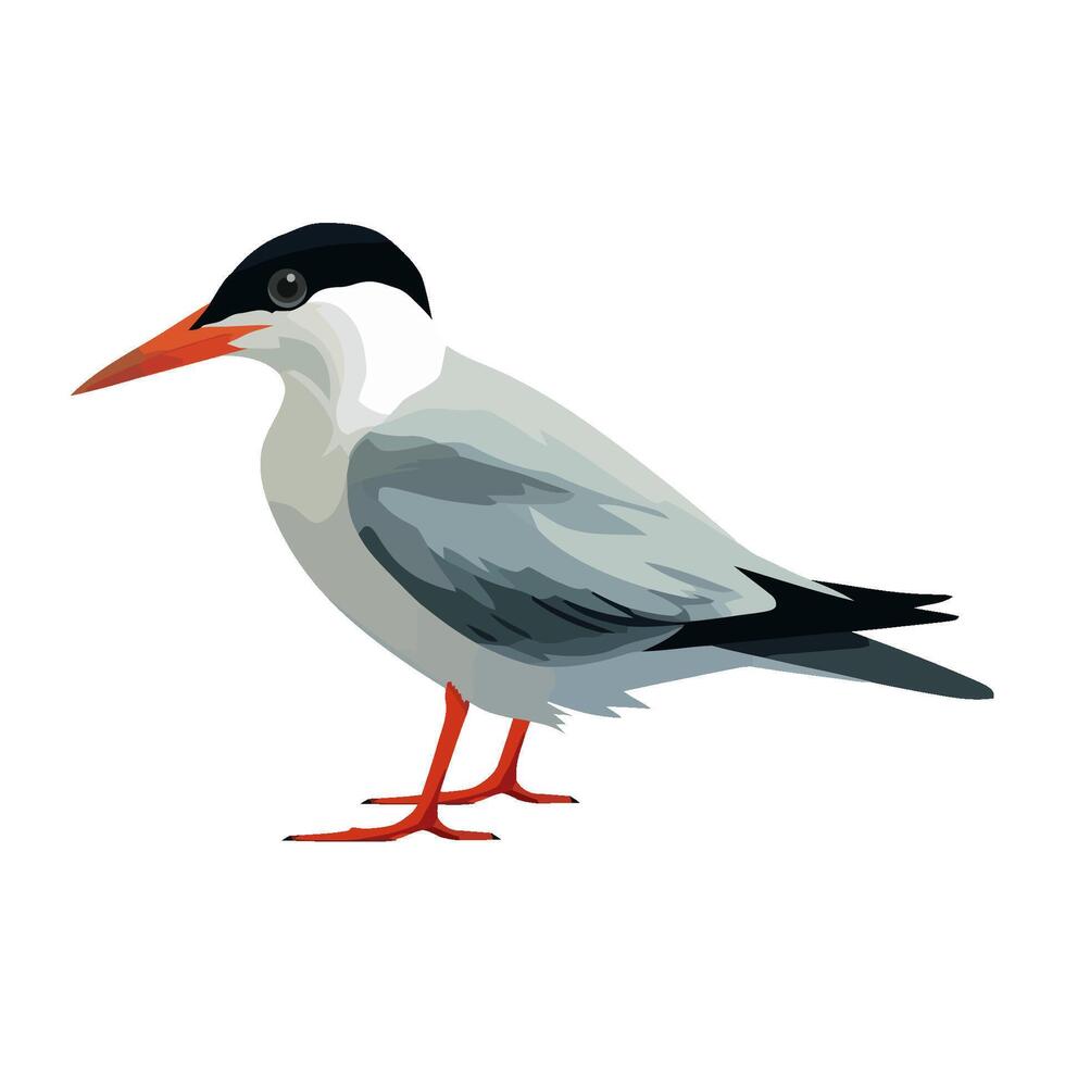 Cute seagull flying over tropical water branch icon isolated vector