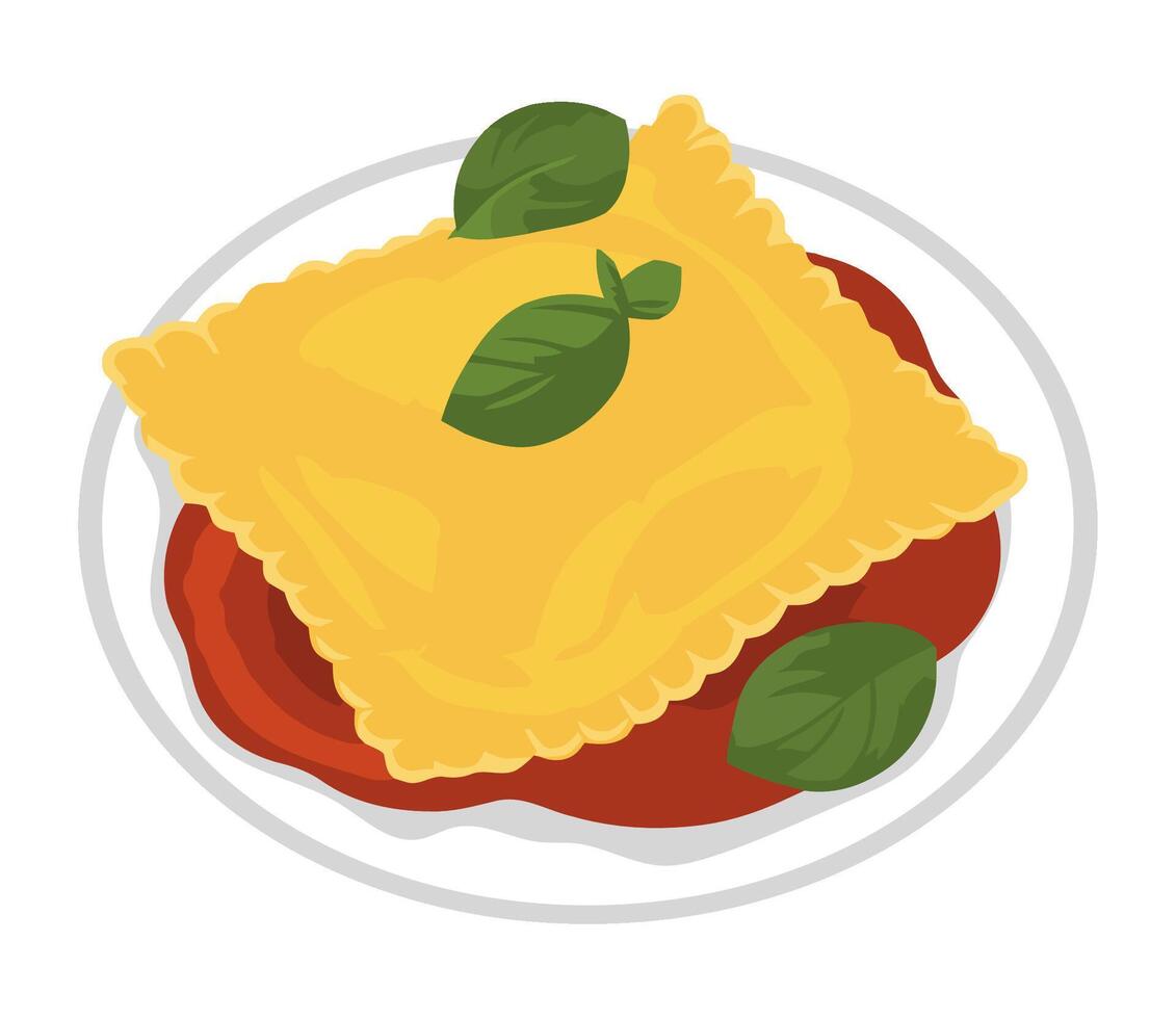 Fresh gourmet pasta meal with tomato sauce icon isolated vector