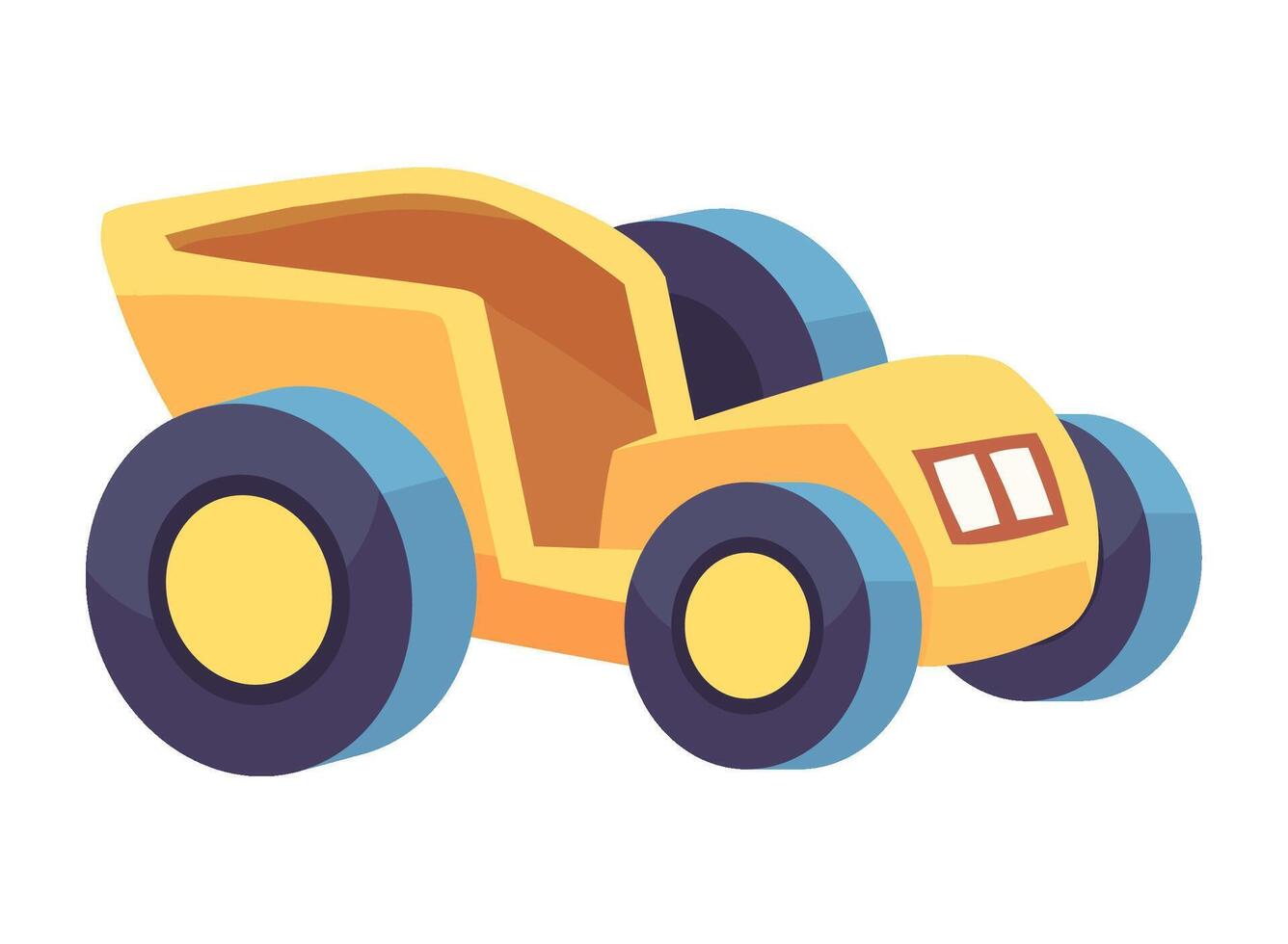 yellow Toy car for kids icon isolated vector