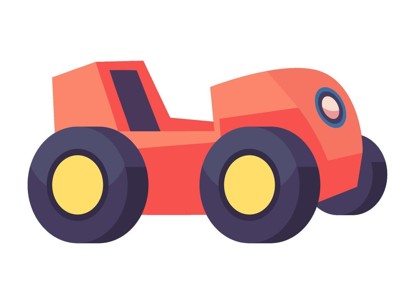 Kids toy machinery truck car icon isolated vector