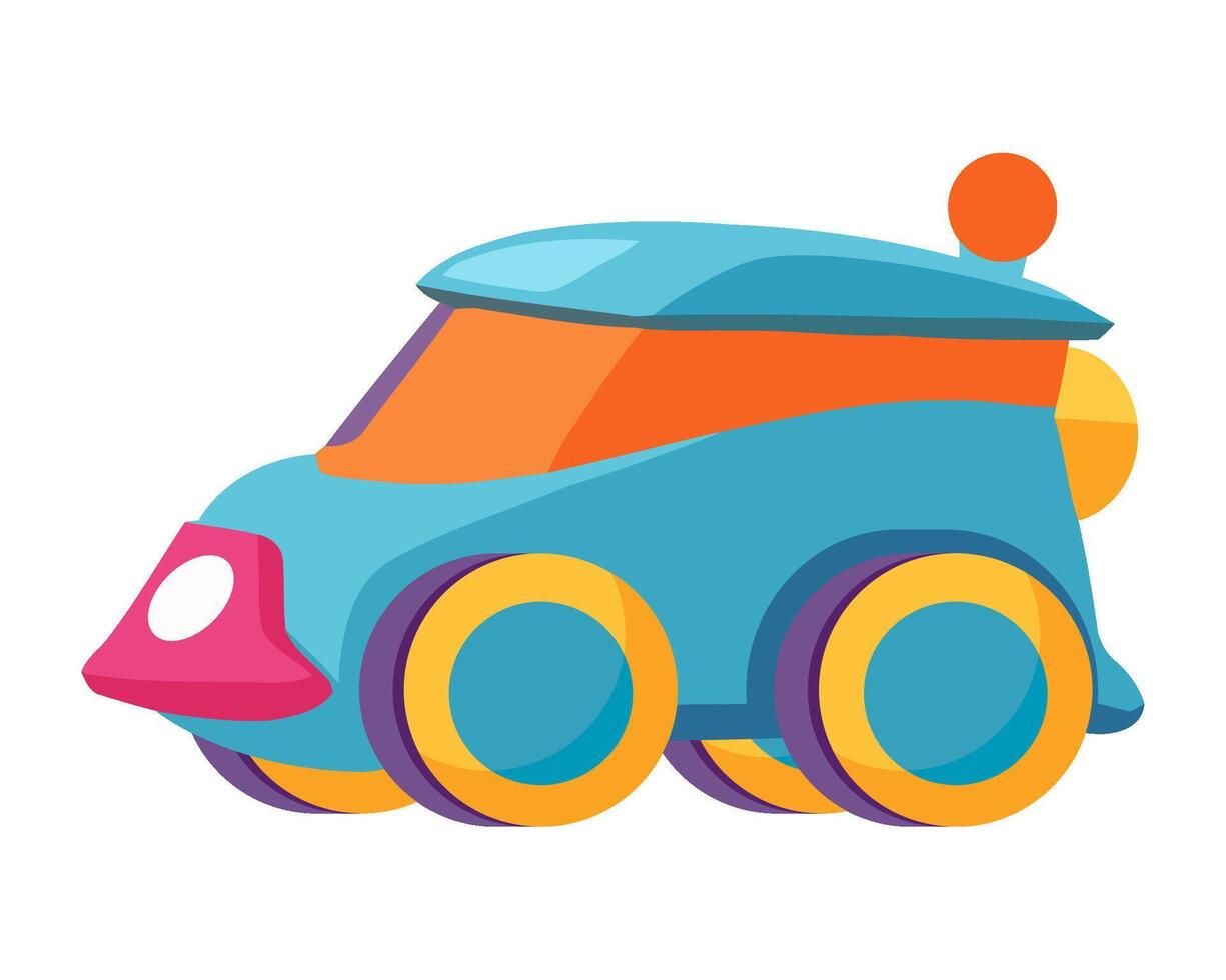 modern car is a fun toy icon isolated vector
