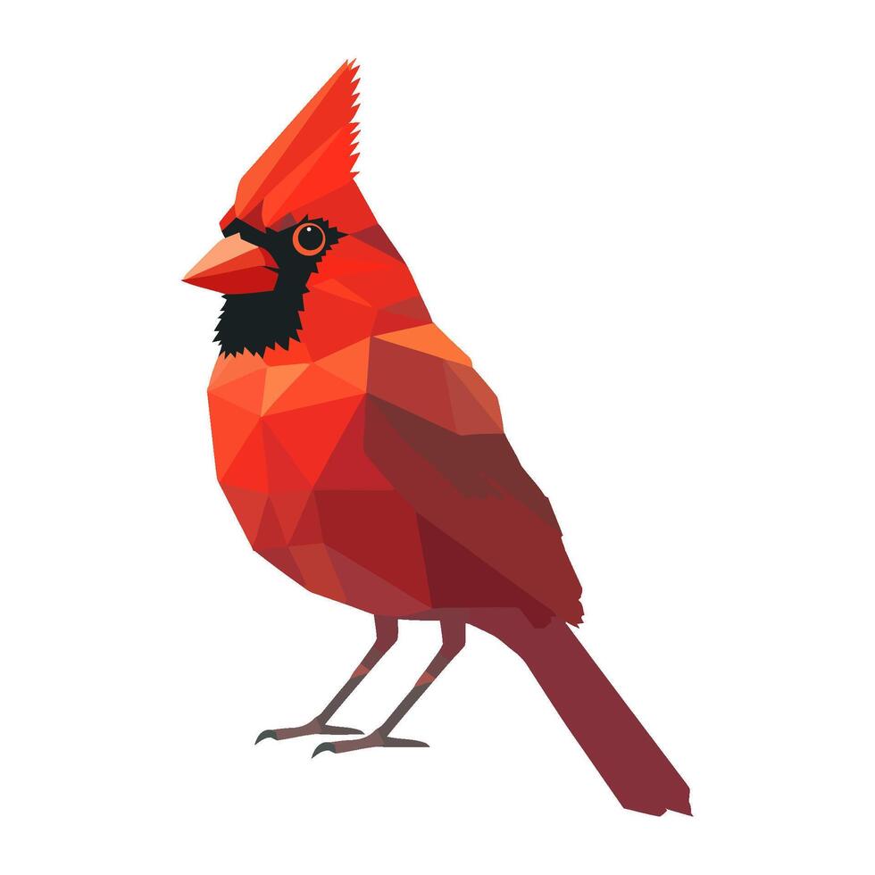 Cute red sparrow on branch decoration icon isolated vector