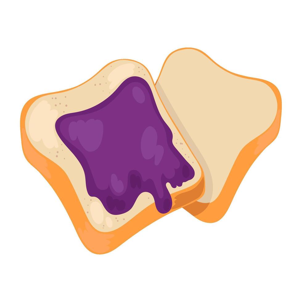 bread with jam icon design isolated vector