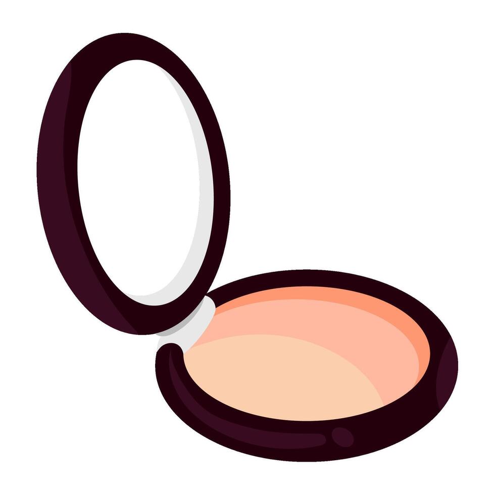 cosmetics compact powder icon isolated illustration vector