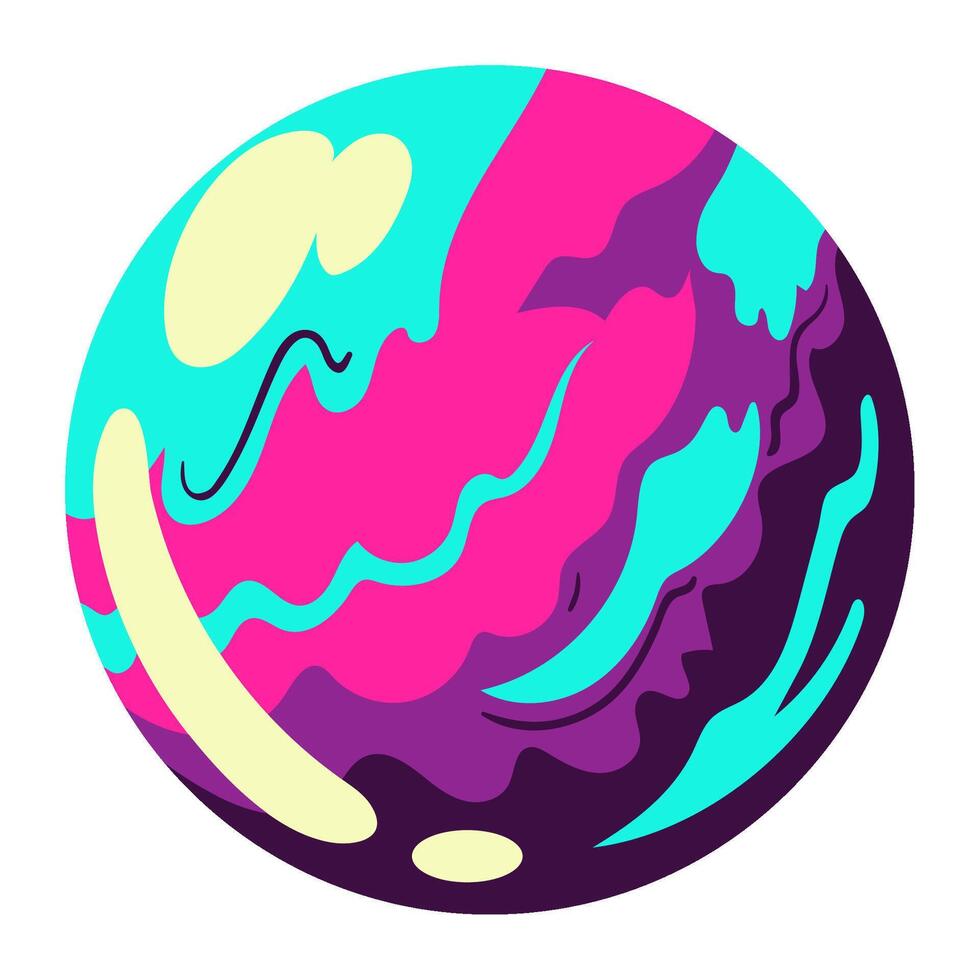 space planet abstract icon isolated illustration vector