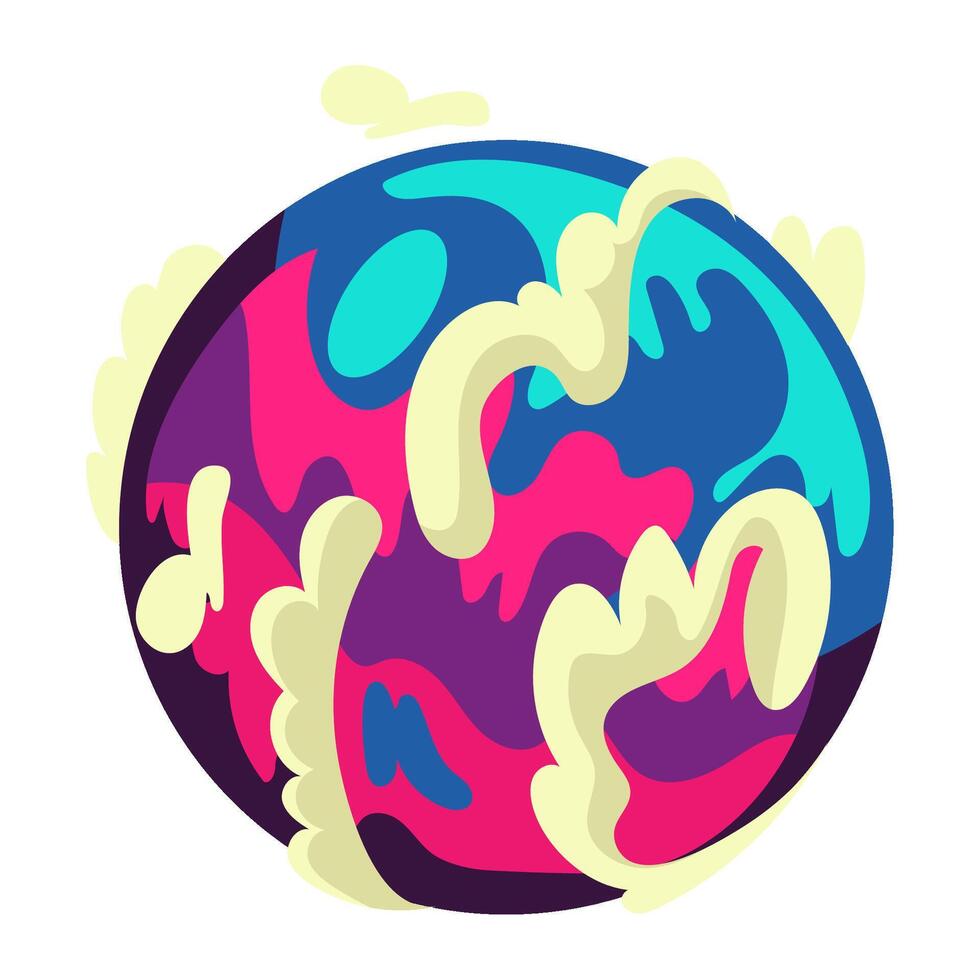 space planet galaxy icon isolated illustration vector