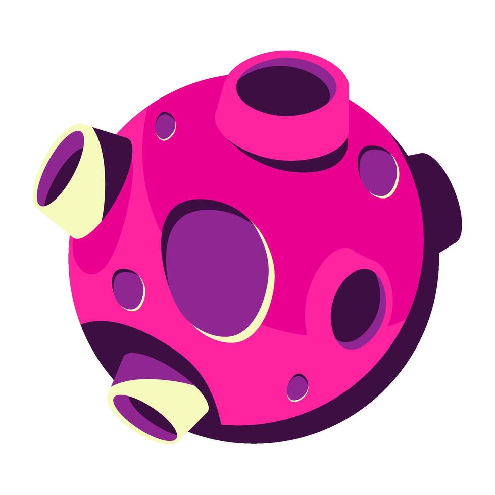 space moon galaxy icon isolated illustration vector