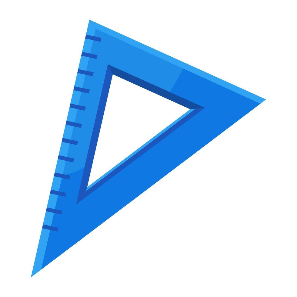 school triangle ruler icon isolated vector