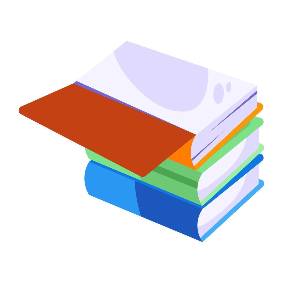 stack of books school icon isolated illustration vector