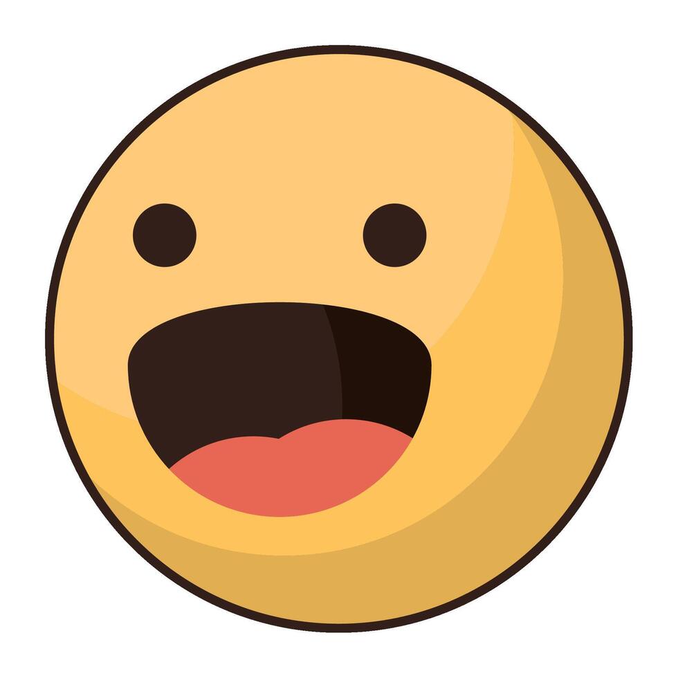 smiley face retro icon isolated illustration vector