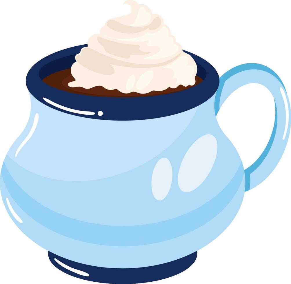 warm cup of drink latte isolated icon vector