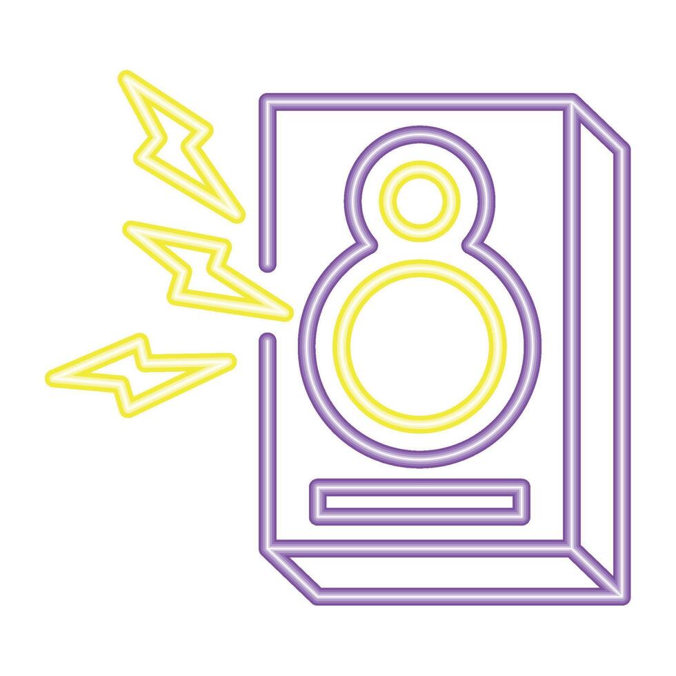 speaker music neon digital icon isolated vector