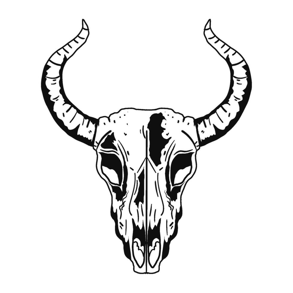 Bull Skull Style icon isolated vector
