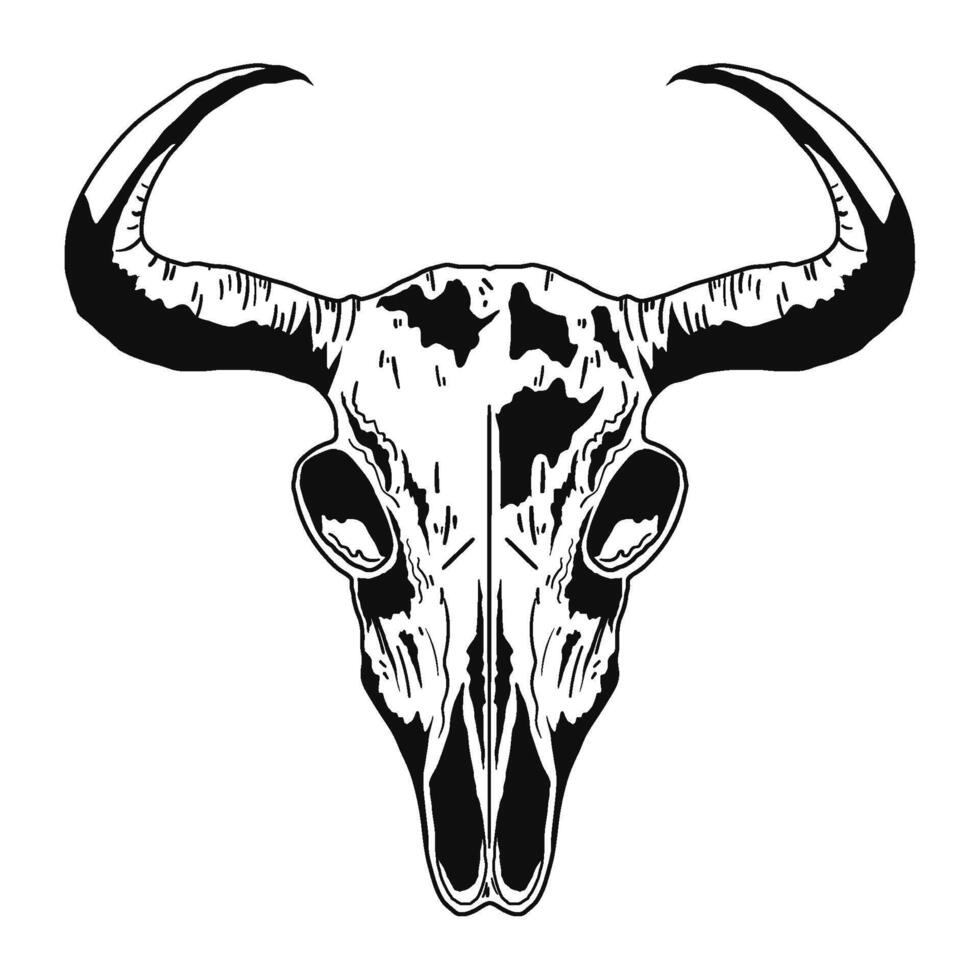 Bull Skull Head Style icon isolated vector