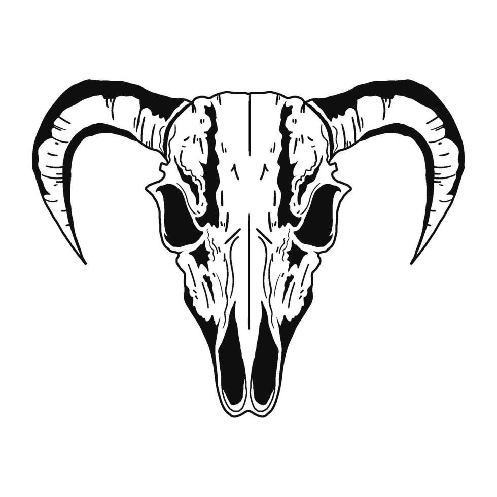 toro cráneo hueso estilo icono aislado vector
