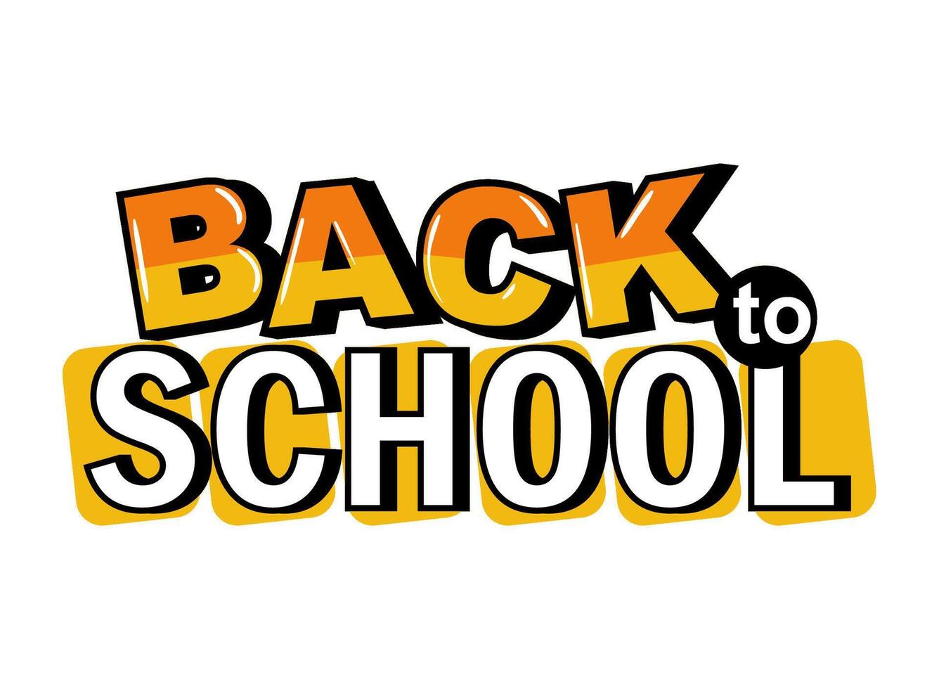 back to school text icon isolated vector