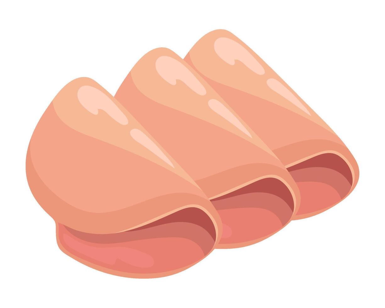 meat product slices icon isolated vector