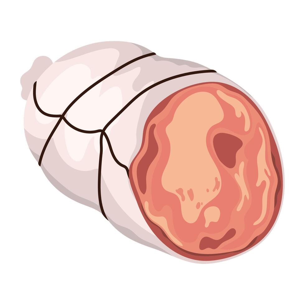 meat product salami icon isolated vector