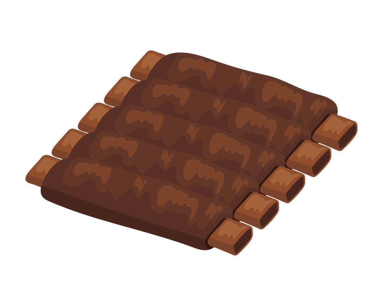 meat product ribs icon isolated vector