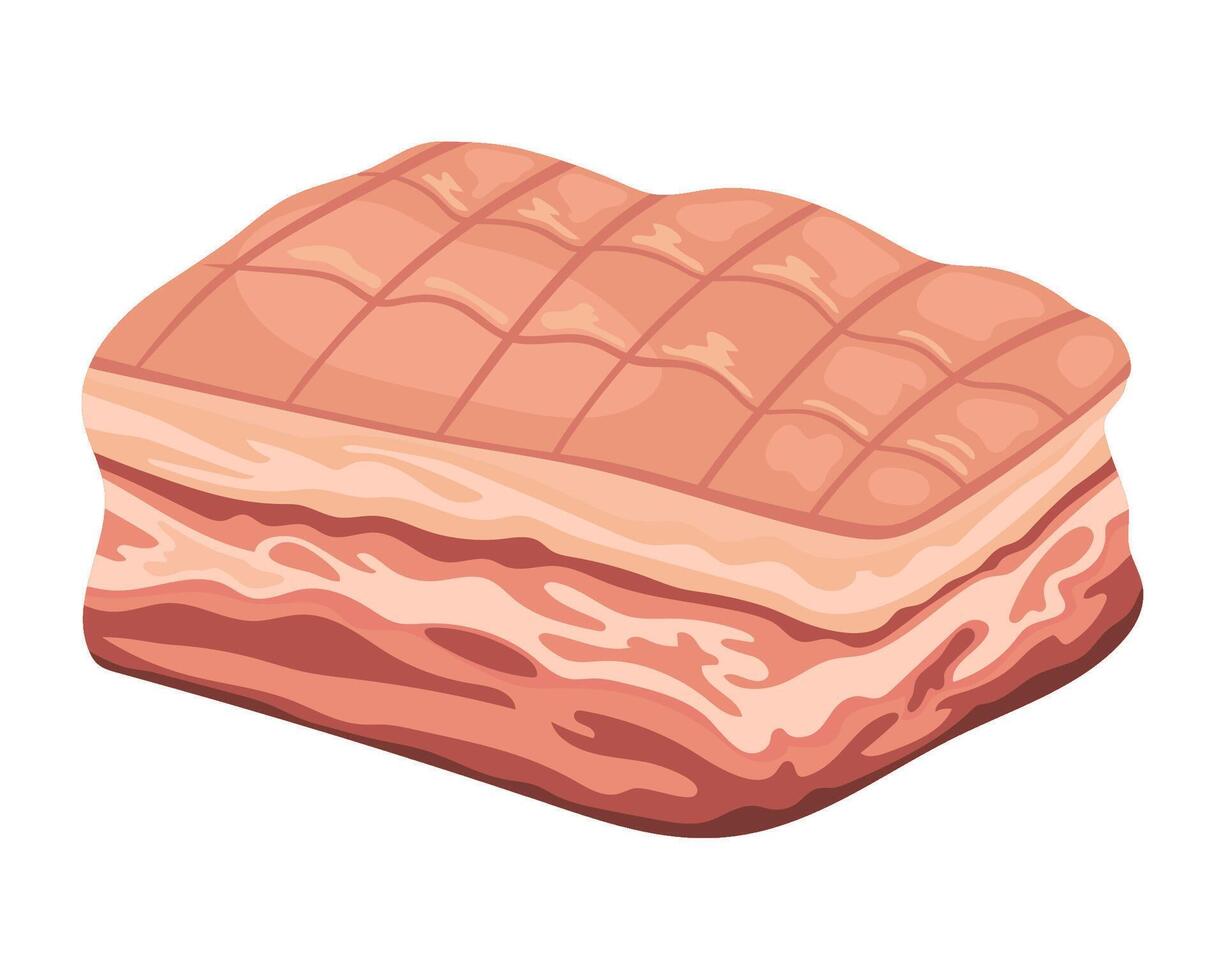 meat product pork slice icon isolated vector