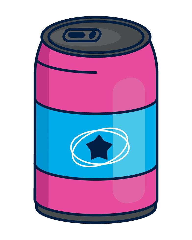 nineties pop art style soda icon isolated vector
