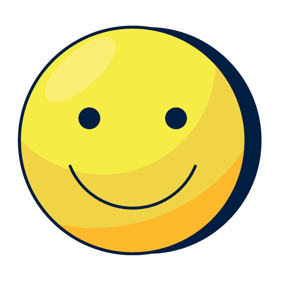 nineties pop art style smiley icon isolated vector