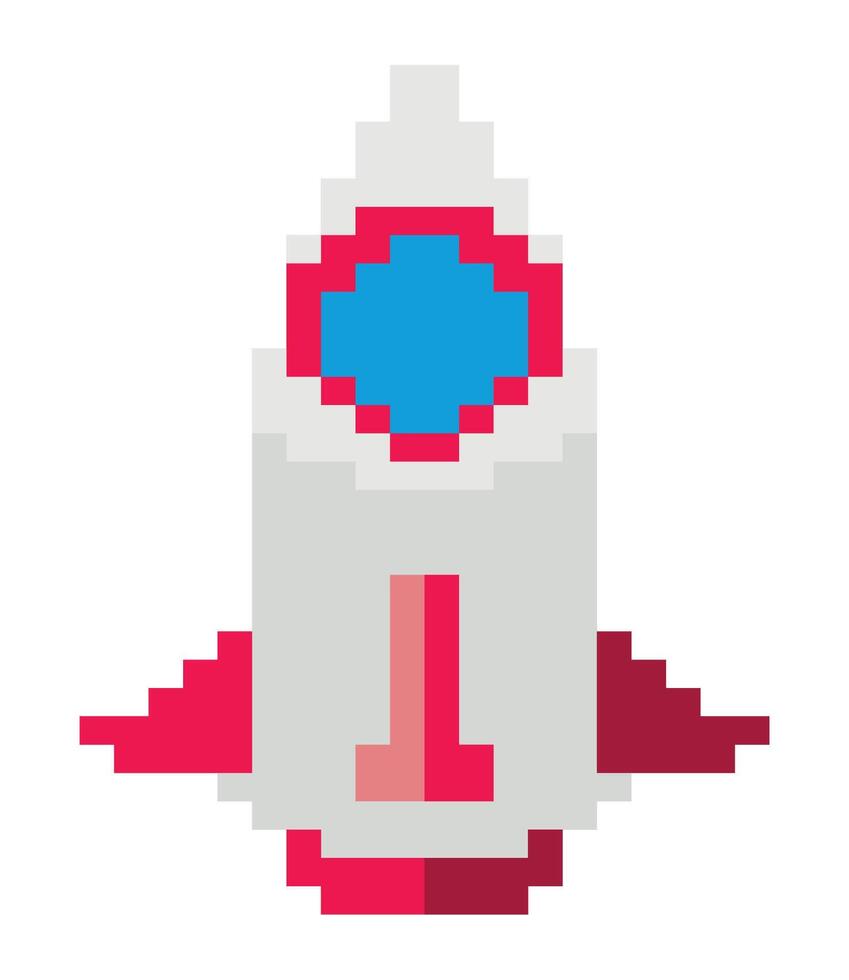 battle ship pixels power isolated icon vector