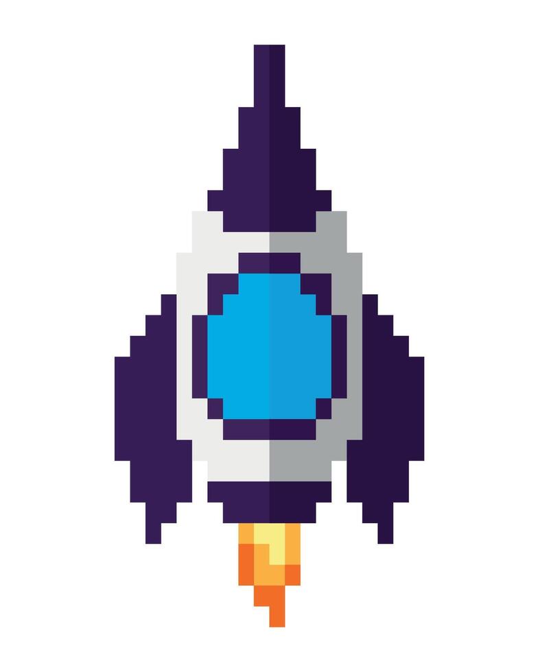 battle ship pixels travel isolated icon vector