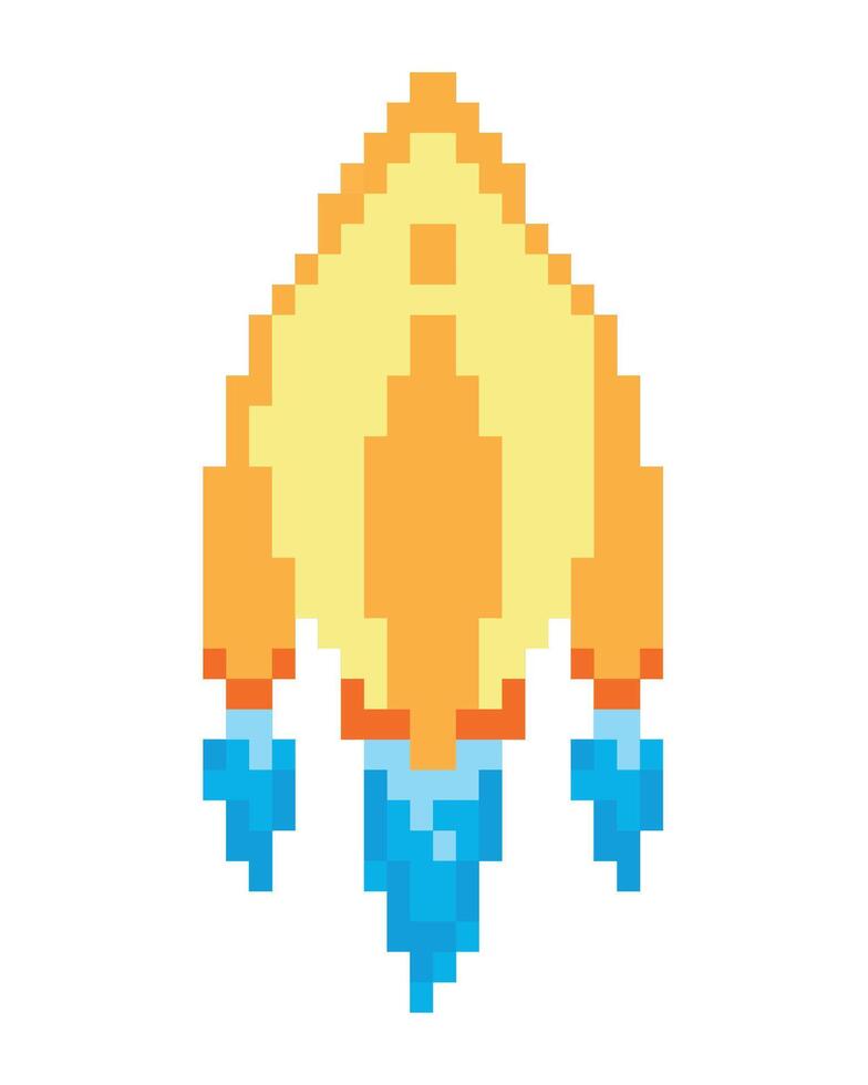 battle ship pixels arcade isolated icon vector