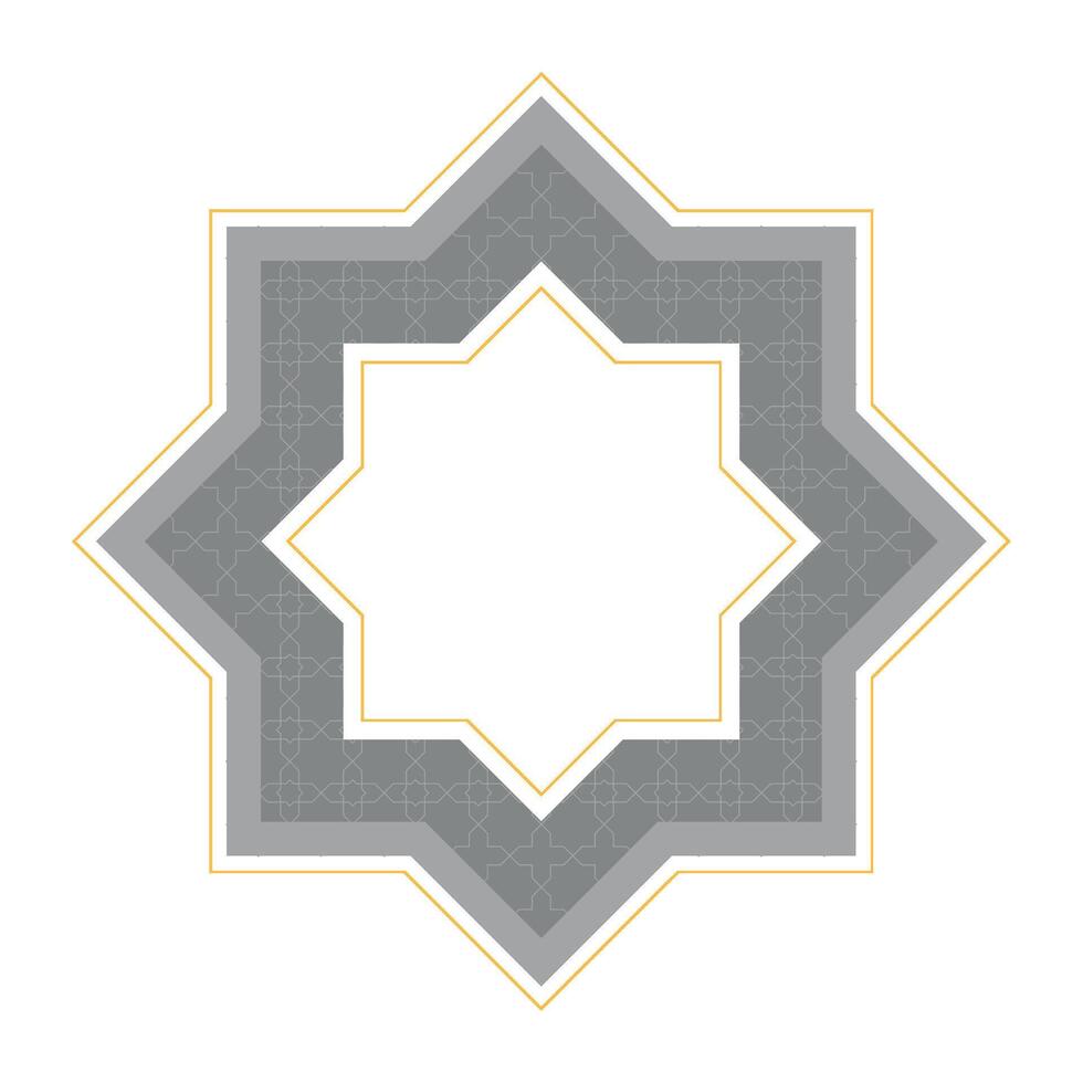 islamic star motif isolated icon vector