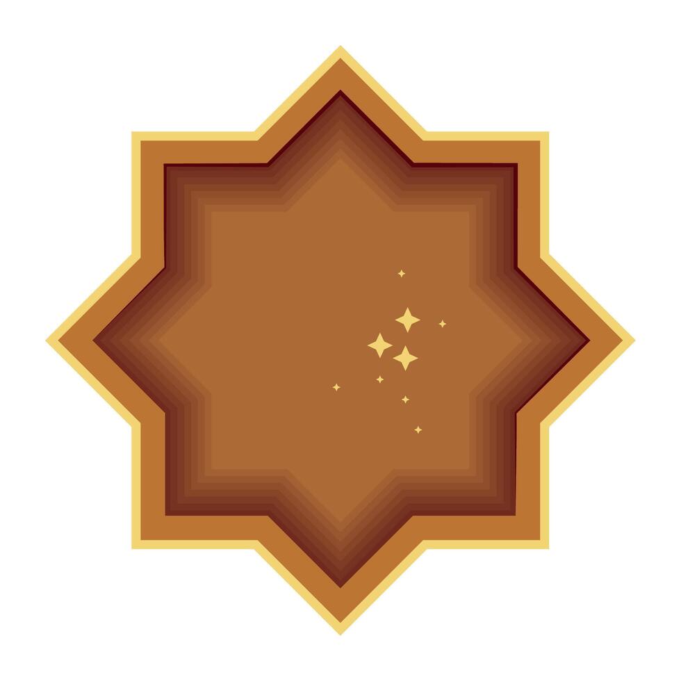 islamic star texture isolated icon vector