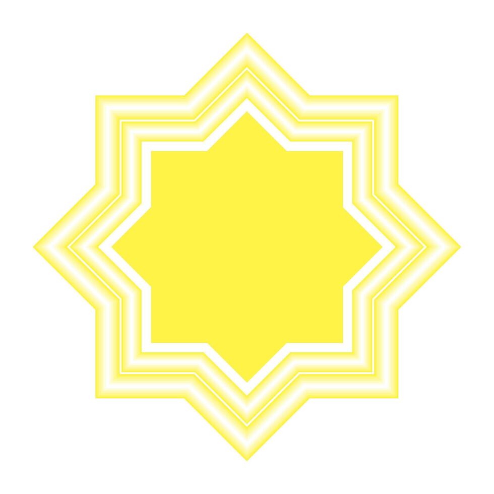 islamic star blur style isolated icon vector