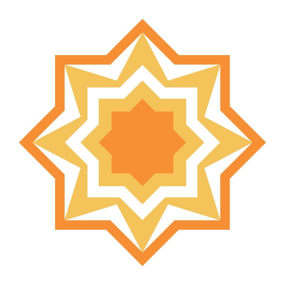 islamic star arabic style isolated icon vector